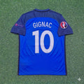 France Euro 2016 Home Retro Football Jersey – André-Pierre Gignac #10 – Back View