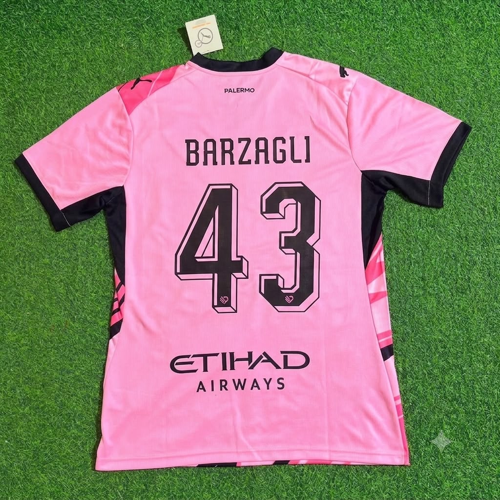 Andrea Barzagli Palermo Special Football Jersey – Back View