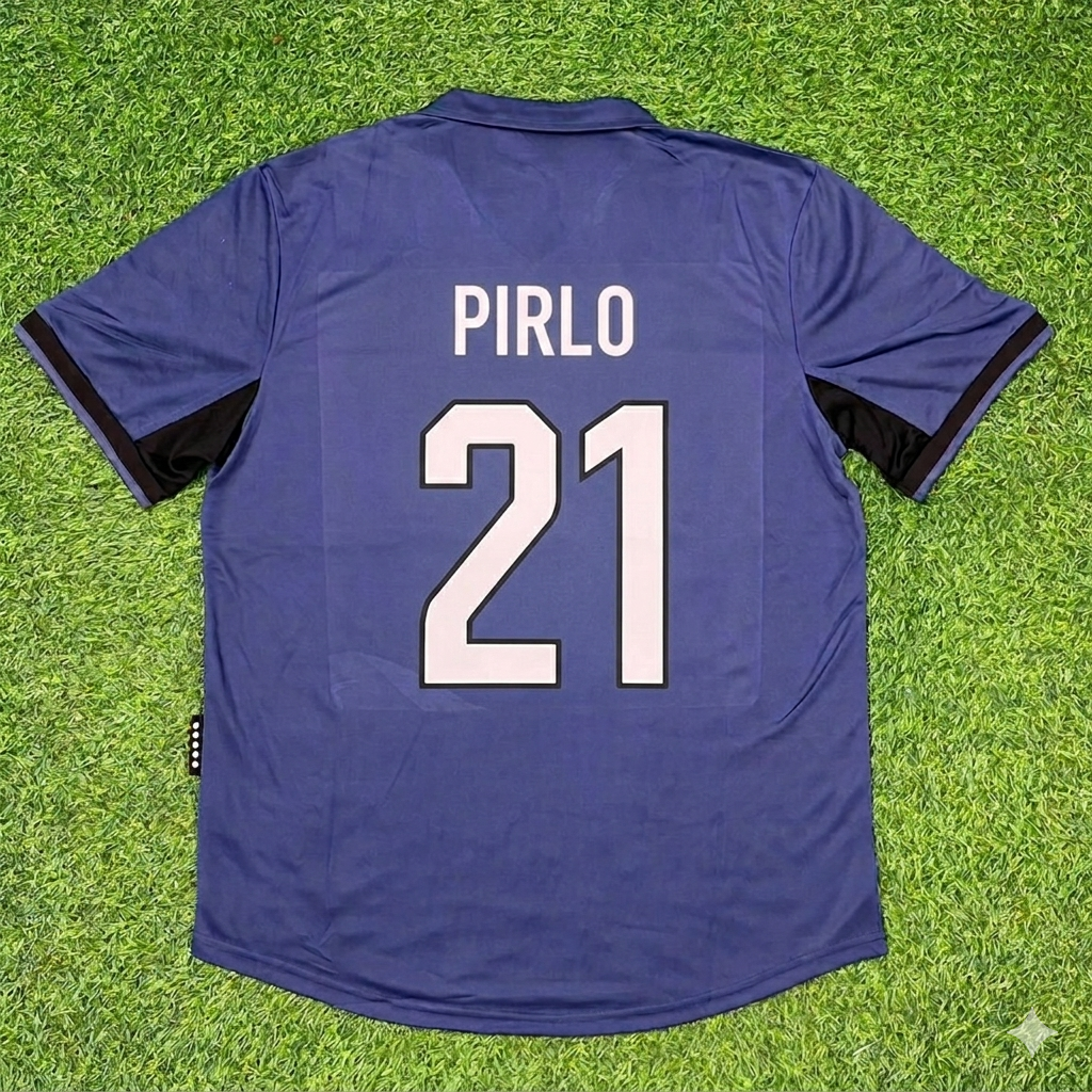 1998/99 Andrea Pirlo #21 Inter Milan Home Retro Football Jersey – Back View