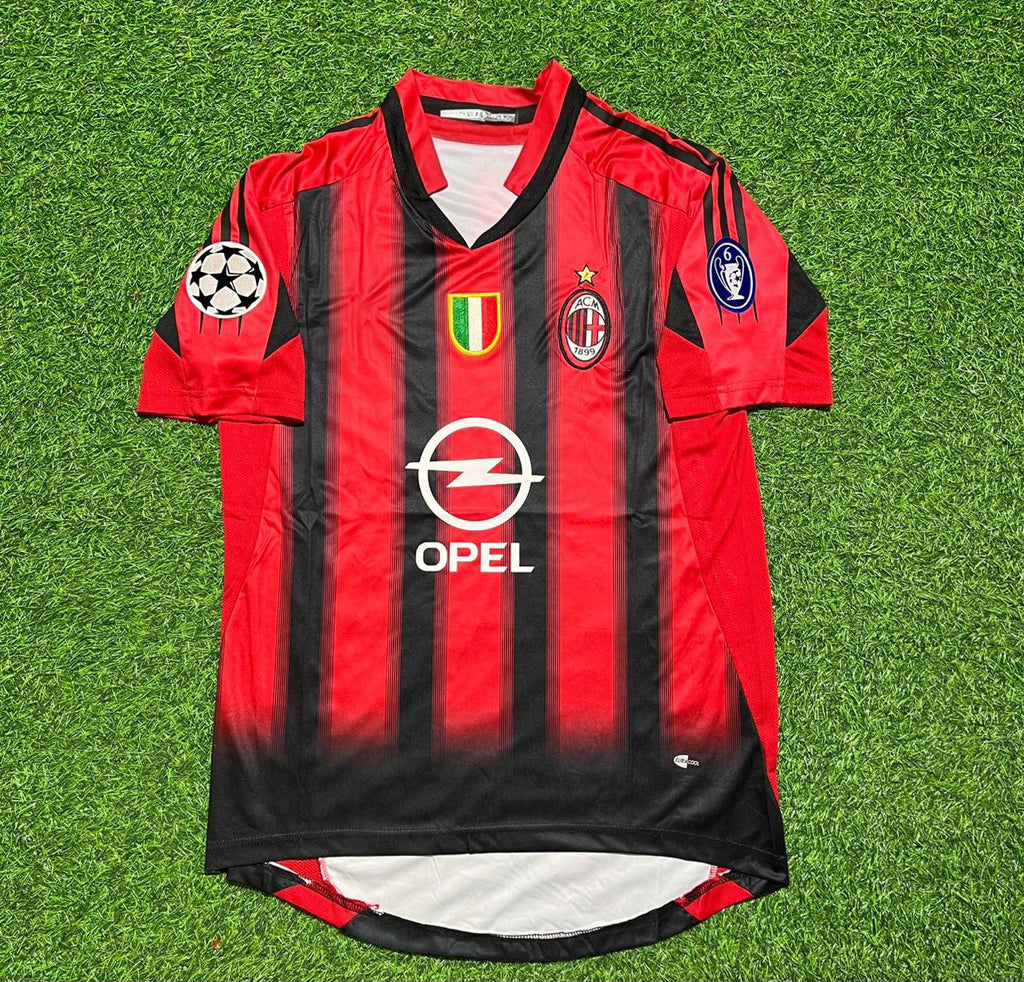 AC Milan 2004 2005 Home Retro Football Jersey – Back View