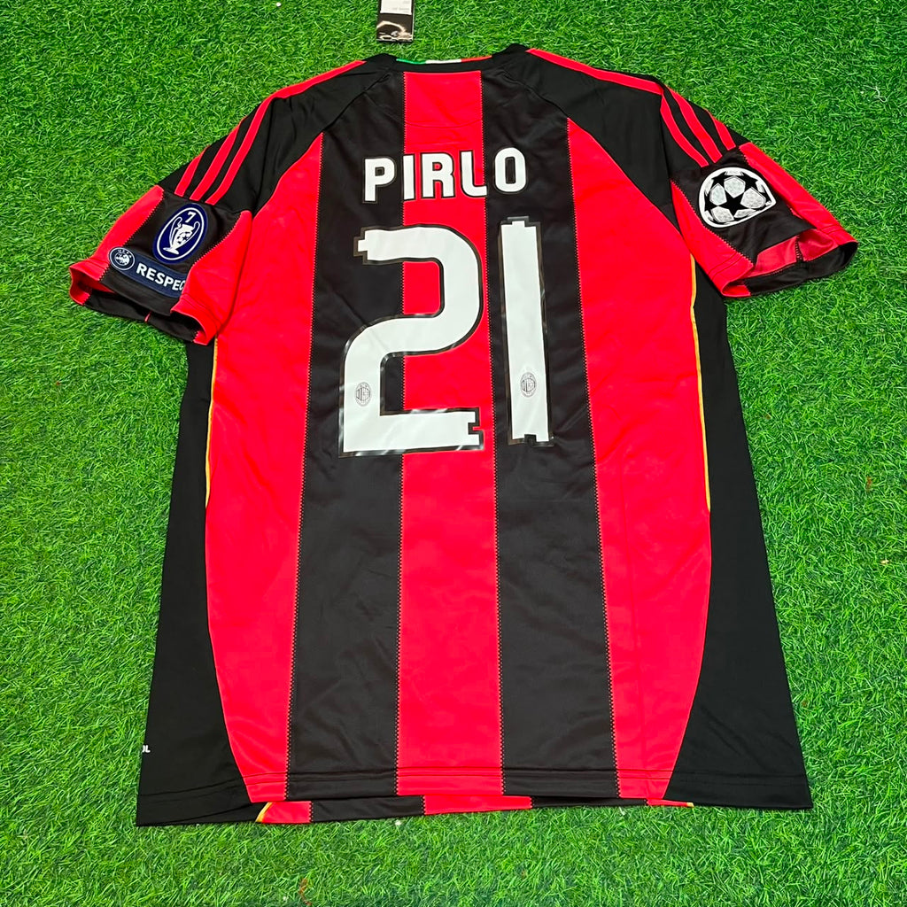 Milan 2010/2011 Home Retro Jersey – Andrea Pirlo 21 - – Back View