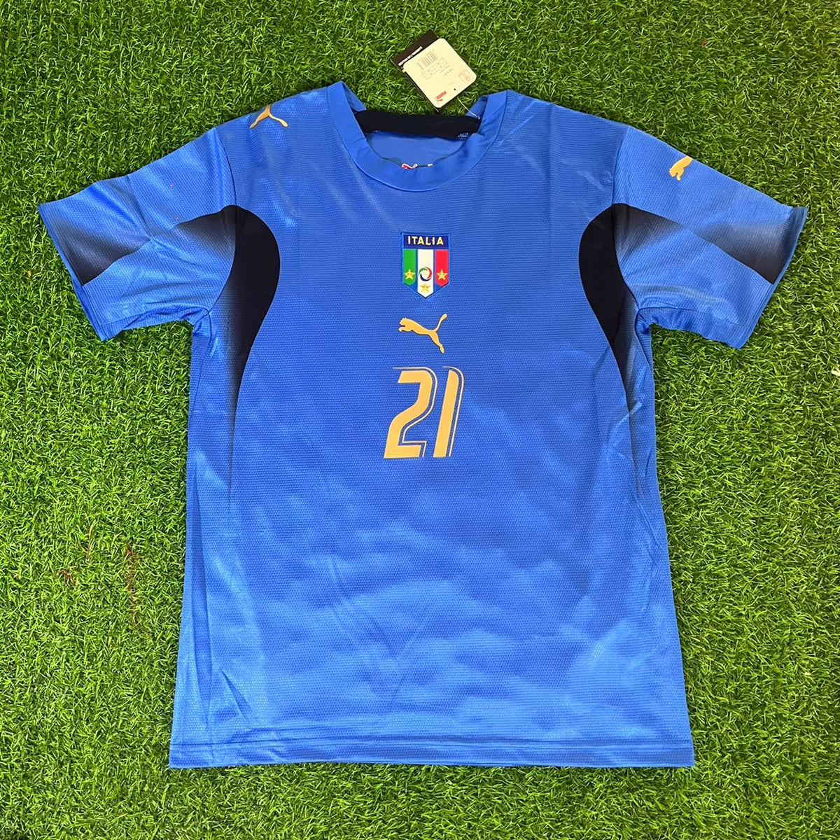 Andrea Pirlo 21 – Italy 2006 World Cup Final Retro Kit Jersey – | | – Front View