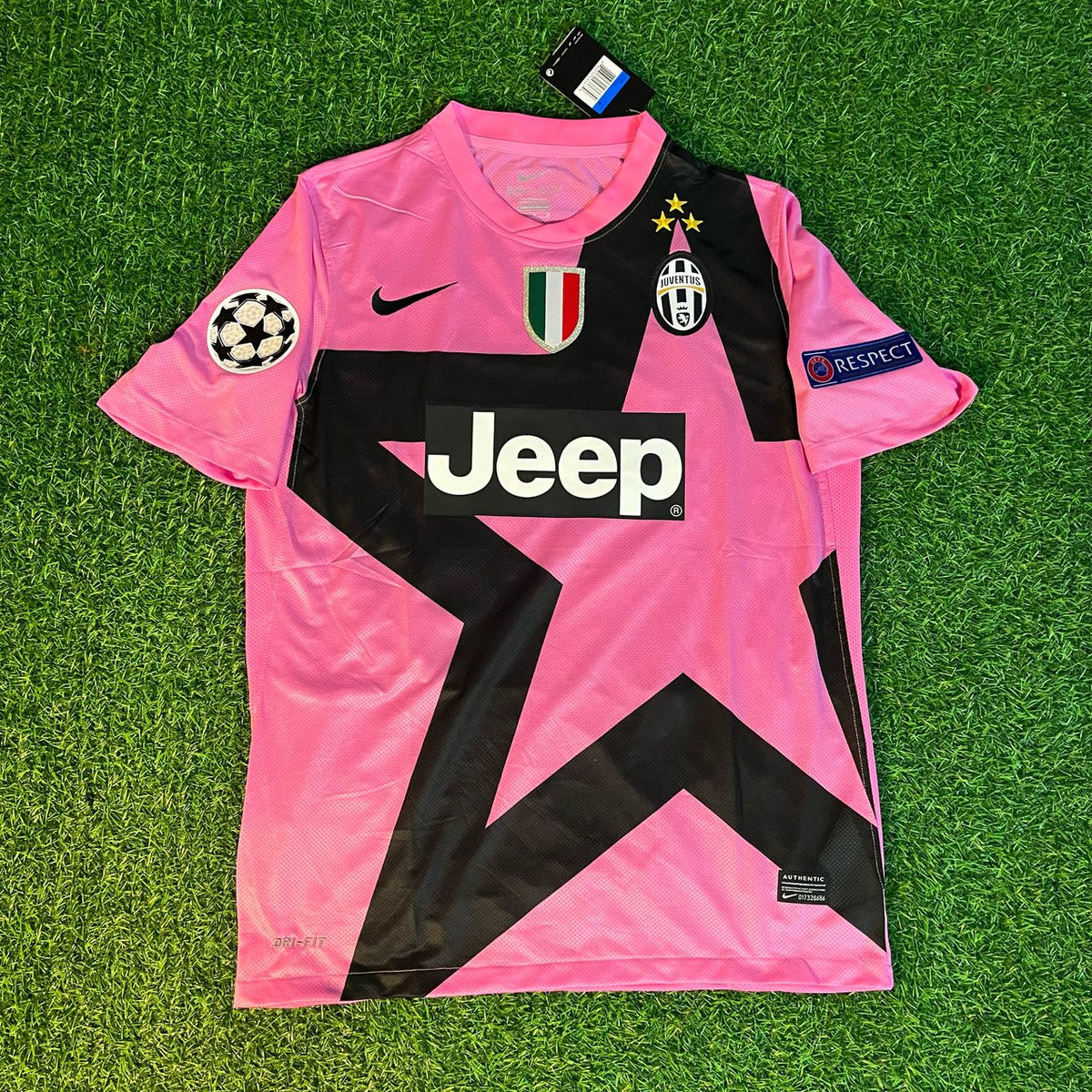 2012 Andrea Pirlo Juventus Pink 2013 Season Retro Football Jersey – Front View