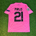 2012 Andrea Pirlo Juventus Pink 2013 Season Retro Football Jersey – Back View