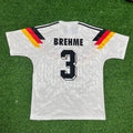 1990 Germany World Cup Andreas Brehme Deutschland Retro Football Jersey - Deutschland Retro- WM 1990 – Back View