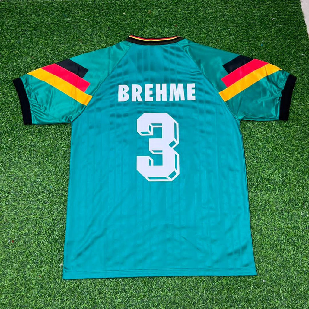 Germany Deutschland 1992 World Cup Football Jersey – Andreas Brehme – Back View