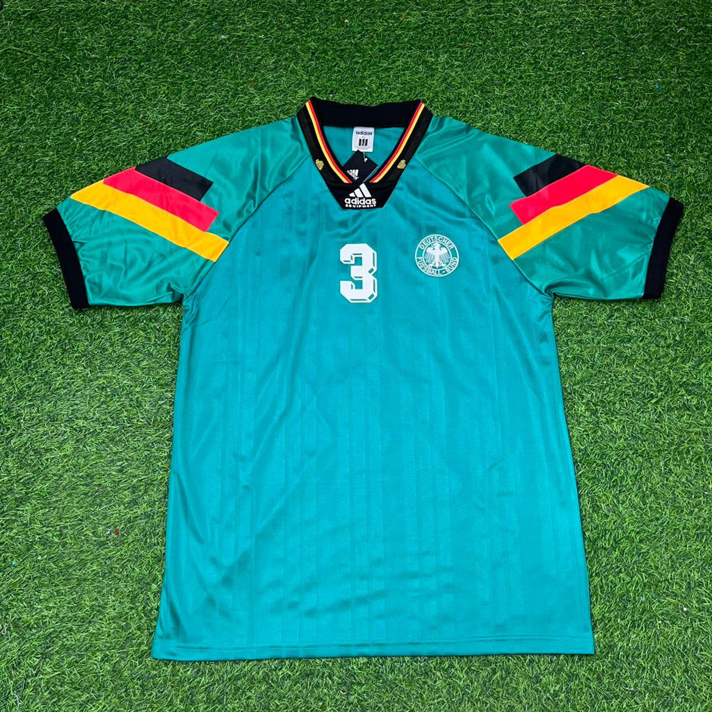 Germany Deutschland 1992 World Cup Football Jersey – Andreas Brehme – Front View