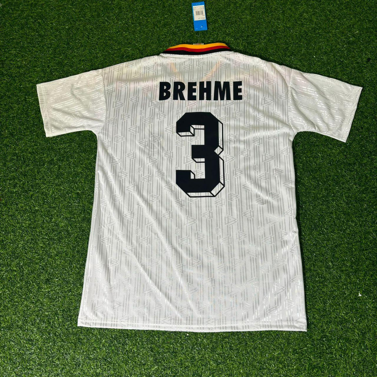 Andreas Brehme Deutschland 1994 Weltmeisterschaft Retro Football Jersey – Back View