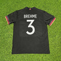 Andreas Brehme #3 Germany Black Retro Football Jersey – Back View