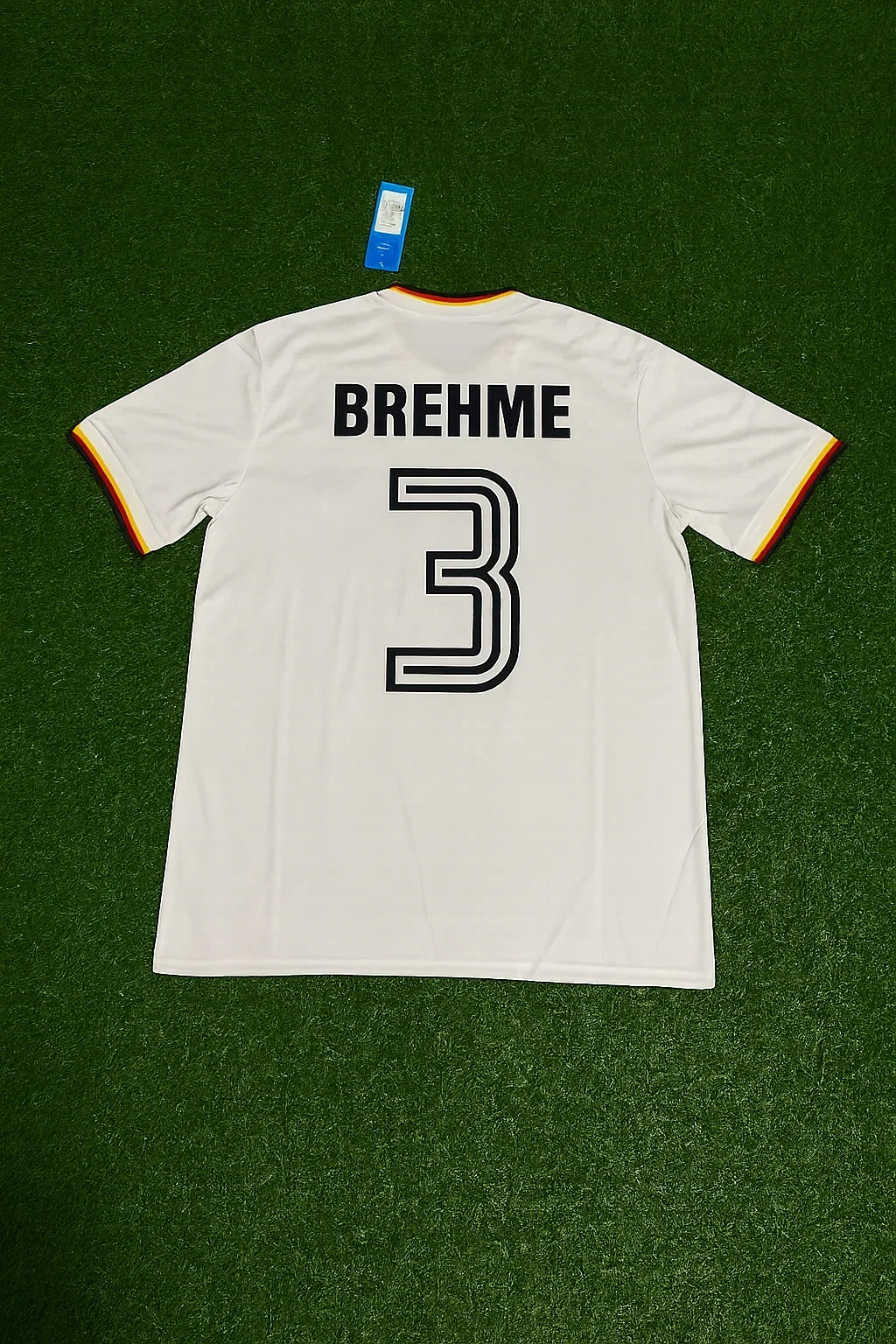 Andreas Brehme Germany 1986 World Cup Retro Football Jersey – Back View