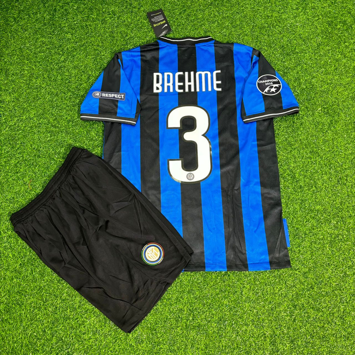 Andreas Brehme Inter Retro Kids Football Jersey – Back View