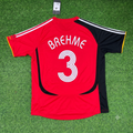 Andreas Brehme Germany Red Black Retro Football Jersey – Back View