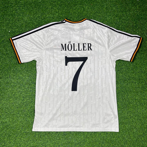 1996 Deutschland EM Finale Germany Home Retro Football Jersey Set – Andreas Möller – Back View