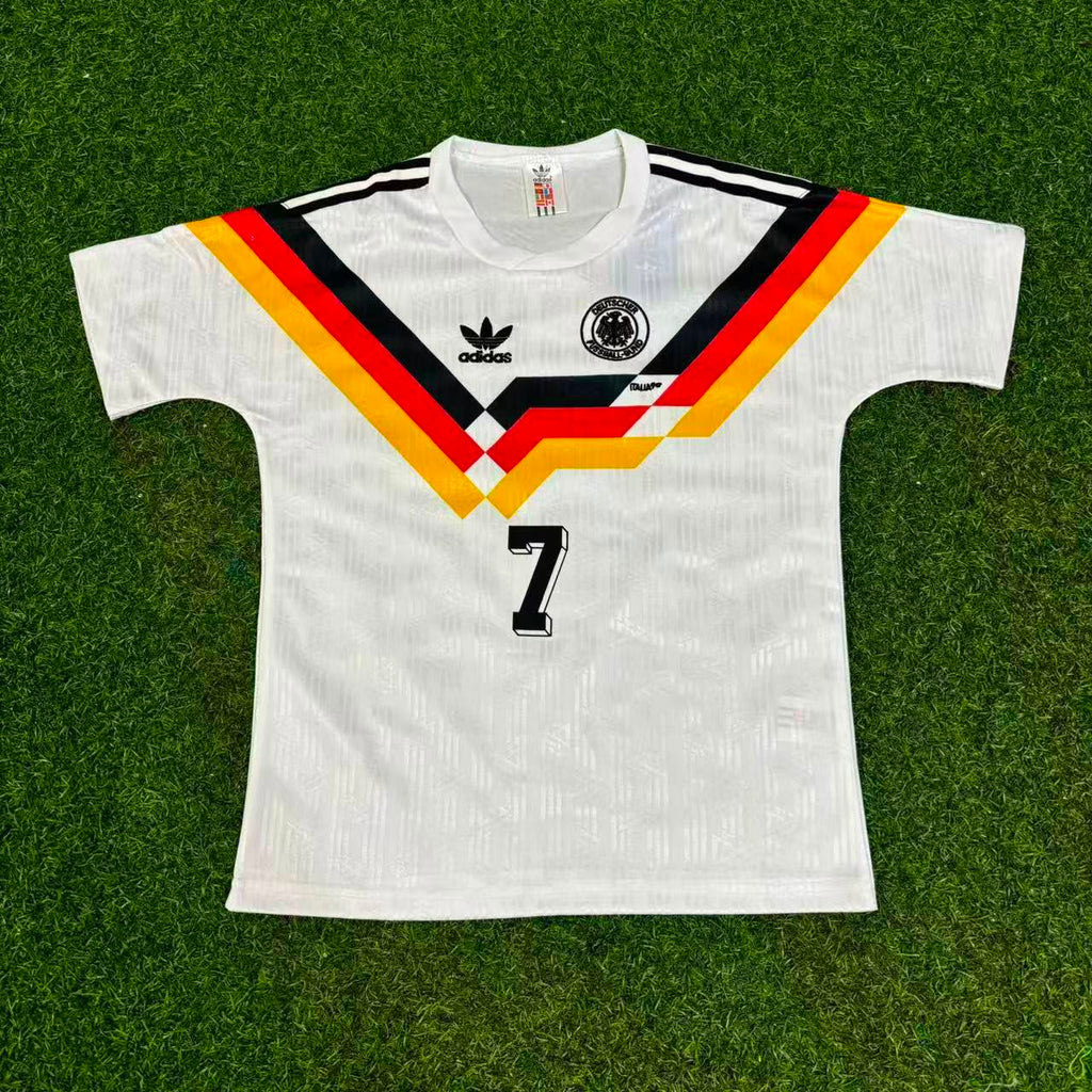 Germany Deutschland Retro Kids 1990 World Cup Jersey - Deutschland Retro Kinder WM 1990 – Andreas Möller 7- – 4
