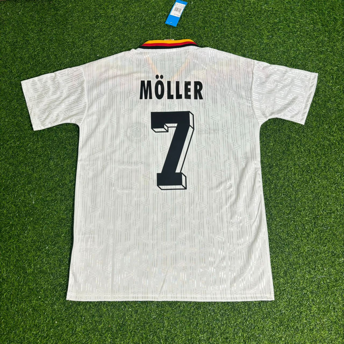 Andreas Möller Deutschland Germany 1994 Weltmeisterschaft Retro Football Jersey – Back View
