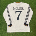 1996 Germany EURO Andreas Möller #7 Final Home Long Sleeve Retro Football Jersey – Back View