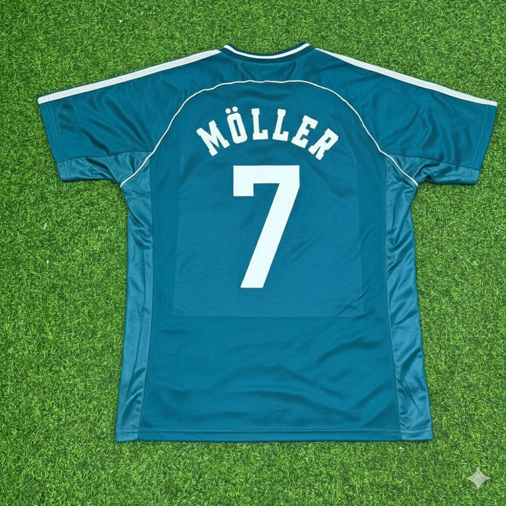 1998 Germany World Cup Andreas Möller Away Retro Football Jersey – Back View
