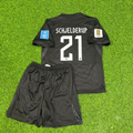 Andreas Schjelderup #21 Norway 2026 World Cup Away Black KIDS Football Jersey – Back View