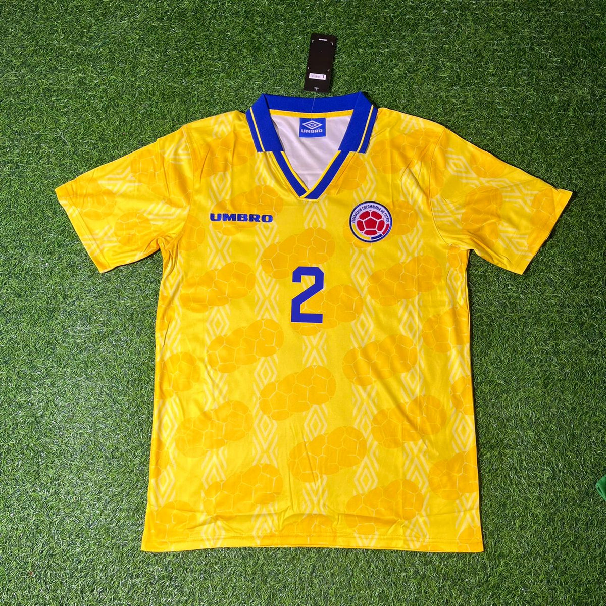 Andrés Escobar Colombia 1994 World Cup Retro Football Jersey – Front View
