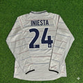 2003 Andrés Iniesta #24 Barcelona 2004 Away Long Sleeve Retro Football Jersey Collection – Back View