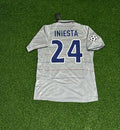 2004/05 Andres Iniesta 24 - Barcelona Blue Garnet Retro Football Jersey – Back View