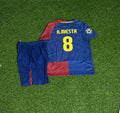 2009 Andrés Iniesta Barcelona Champions League Final Kids Retro Football Jersey Collection – Back View