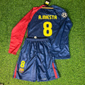 Andrés Iniesta 8 – Barcelona 2009 Final Retro Kit Jersey – | | – Back View