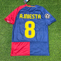 Andres Iniesta 8 – Barcelona 2009 Champions League Final Retro Kit Jersey – | | – Back View