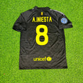 2011/12 Andres Iniesta Black Barcelona Retro Kit Shirt Football Jersey – Back View