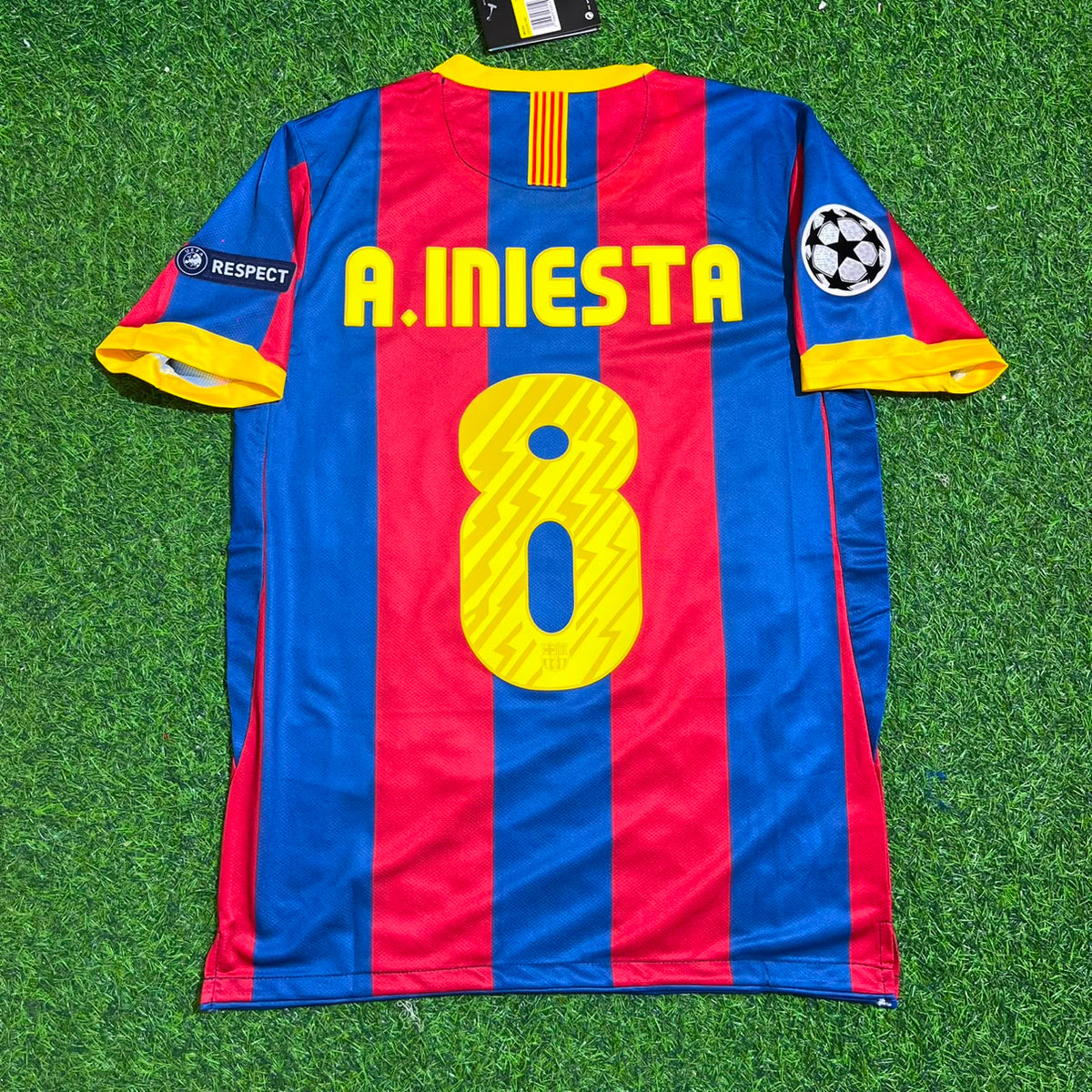 Andres Iniesta Barcelona 2011 London Final Jersey – Back View