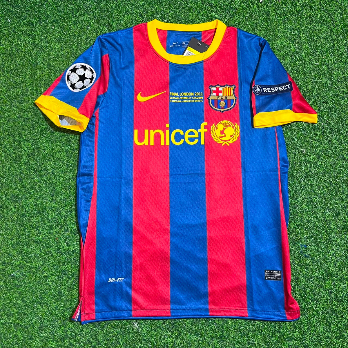 Andres Iniesta Barcelona 2011 London Final Jersey – Front View