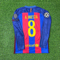 Andrés Iniesta Barcelona 2016 Football Jersey – Back View
