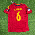 2012 Spain EURO Andrés Iniesta Final Retro Football Jersey – Back View