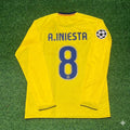 Barcelona 08/09 Season Yellow Away Retro Jersey – Andres Iniesta FC – Back View