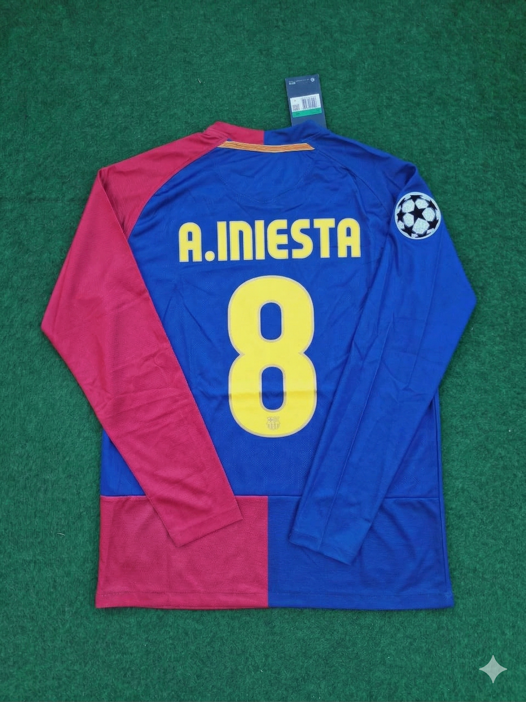 Barcelona 2009 Champions League Final Retro Jersey – Andres Iniesta – Back View