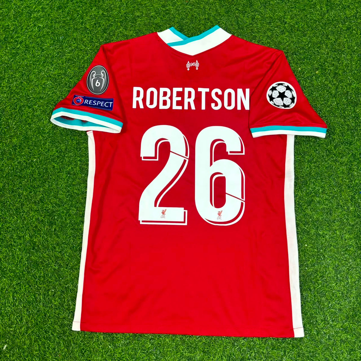 Liverpool 2019 2020 Home Retro Football Jersey – Andrew Robertson 26# – Back View