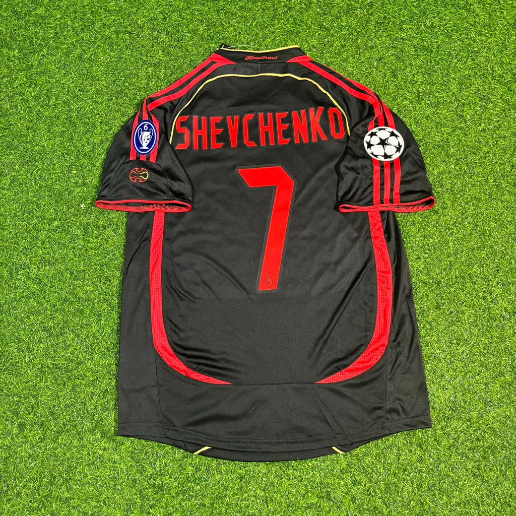 Andriy Shevchenko AC Milan 2006-2007 Retro Football Jersey – Back View