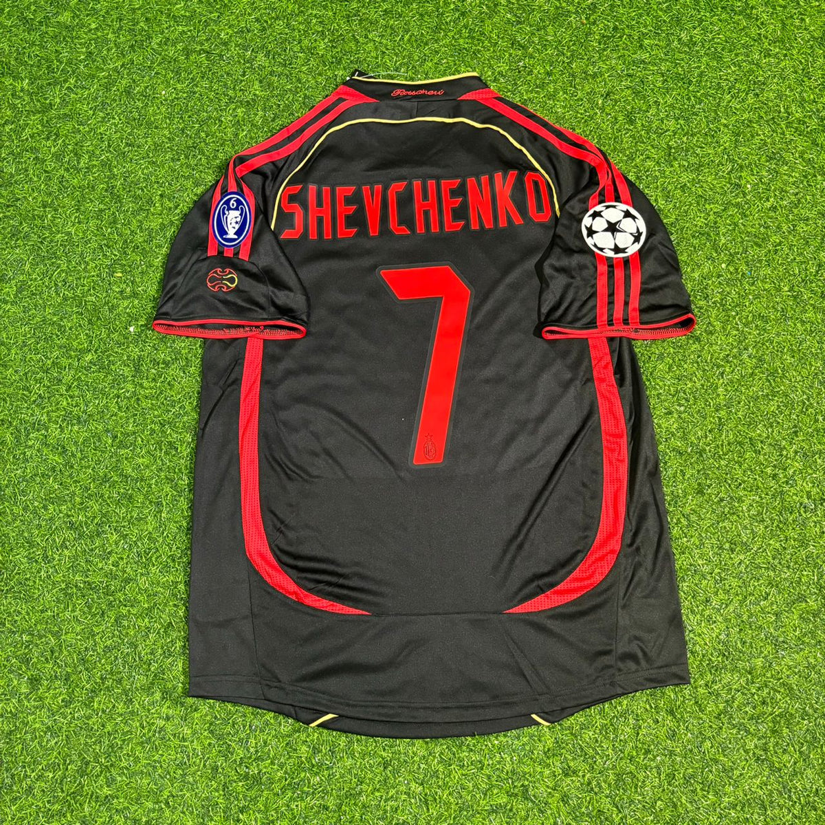 Andriy Shevchenko AC Milan 2006-2007 Retro Football Jersey – Back View