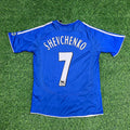 2006 Andriy Shevchenko Chelsea 2008 Season Retro Football Jersey – Back View