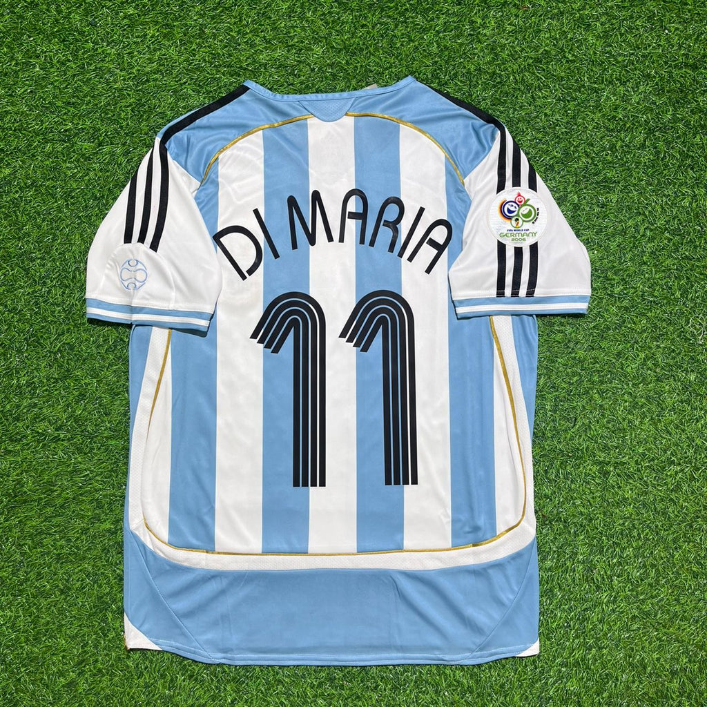 Argentina Retro Soccer Jersey – Angel Di Maria – Back View