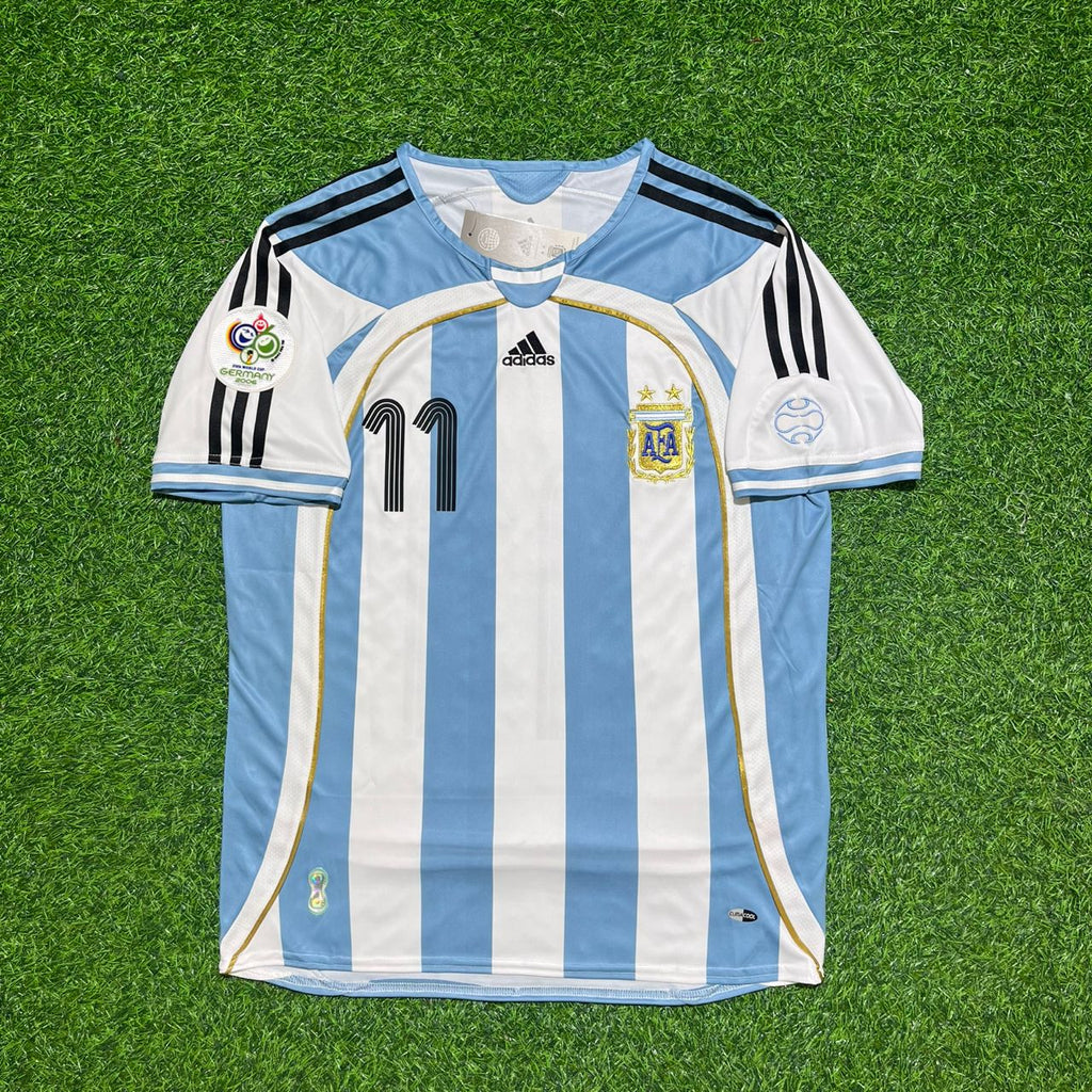 Argentina Retro Soccer Jersey – Angel Di Maria – Front View
