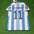 Argentina 2022 World Cup Champion Football Jersey – Ángel Di María – Back View