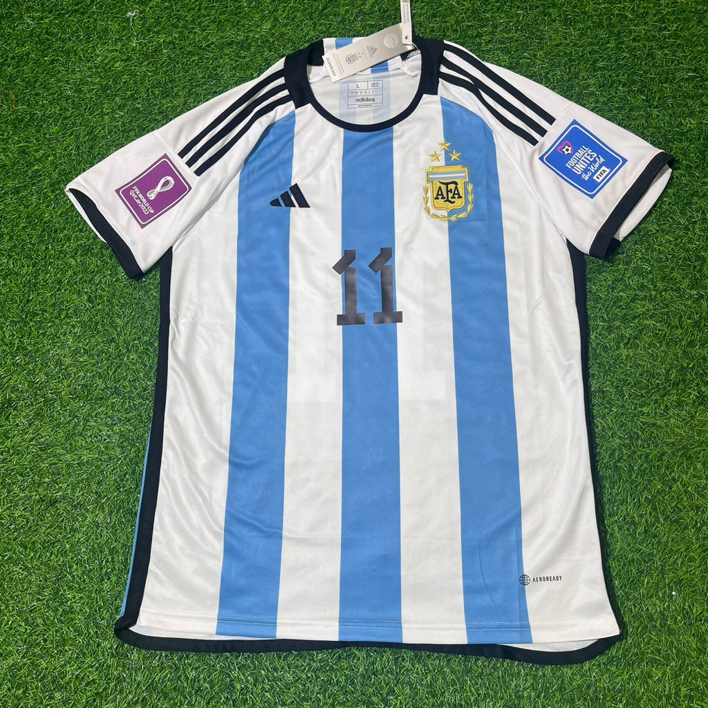 Argentina 2022 World Cup Champion Football Jersey – Ángel Di María – Front View