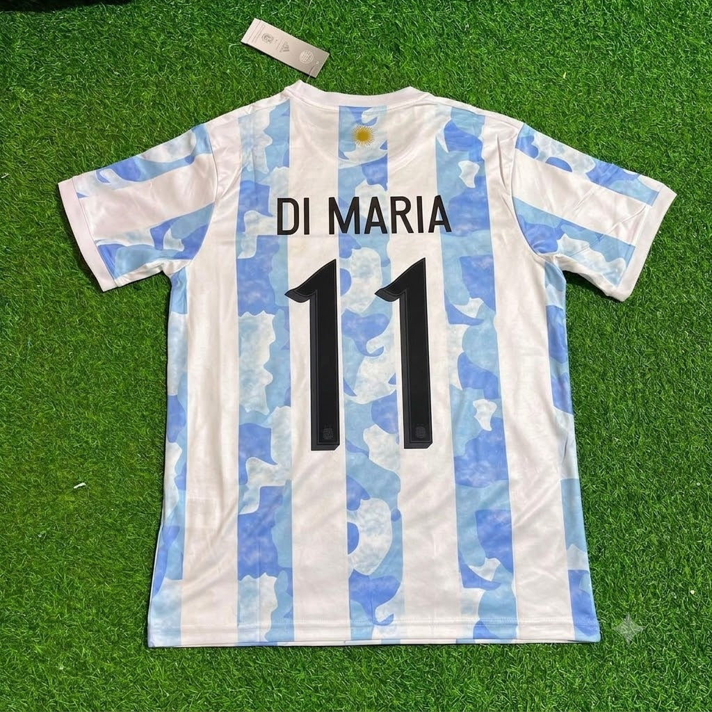 Angel Di Maria - Argentina Retro Kit Jersey – Back View