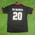 Angel di Maria #20 – Benfica 2009/2010 Away Black Retro Kit Jersey – Back View