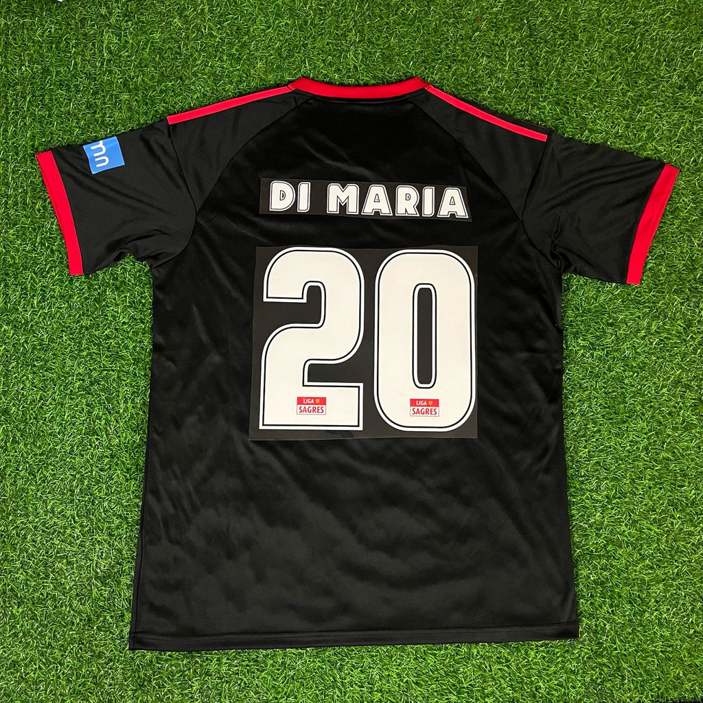 Angel di Maria #20 – Benfica 2009/2010 Away Black Retro Kit Jersey – 5