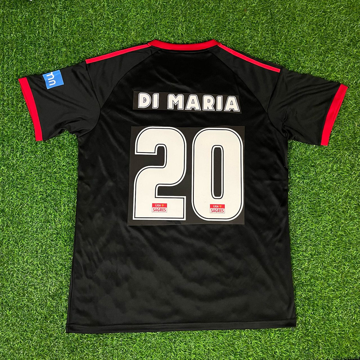 Angel di Maria #20 – Benfica 2009/2010 Away Black Retro Kit Jersey – 5