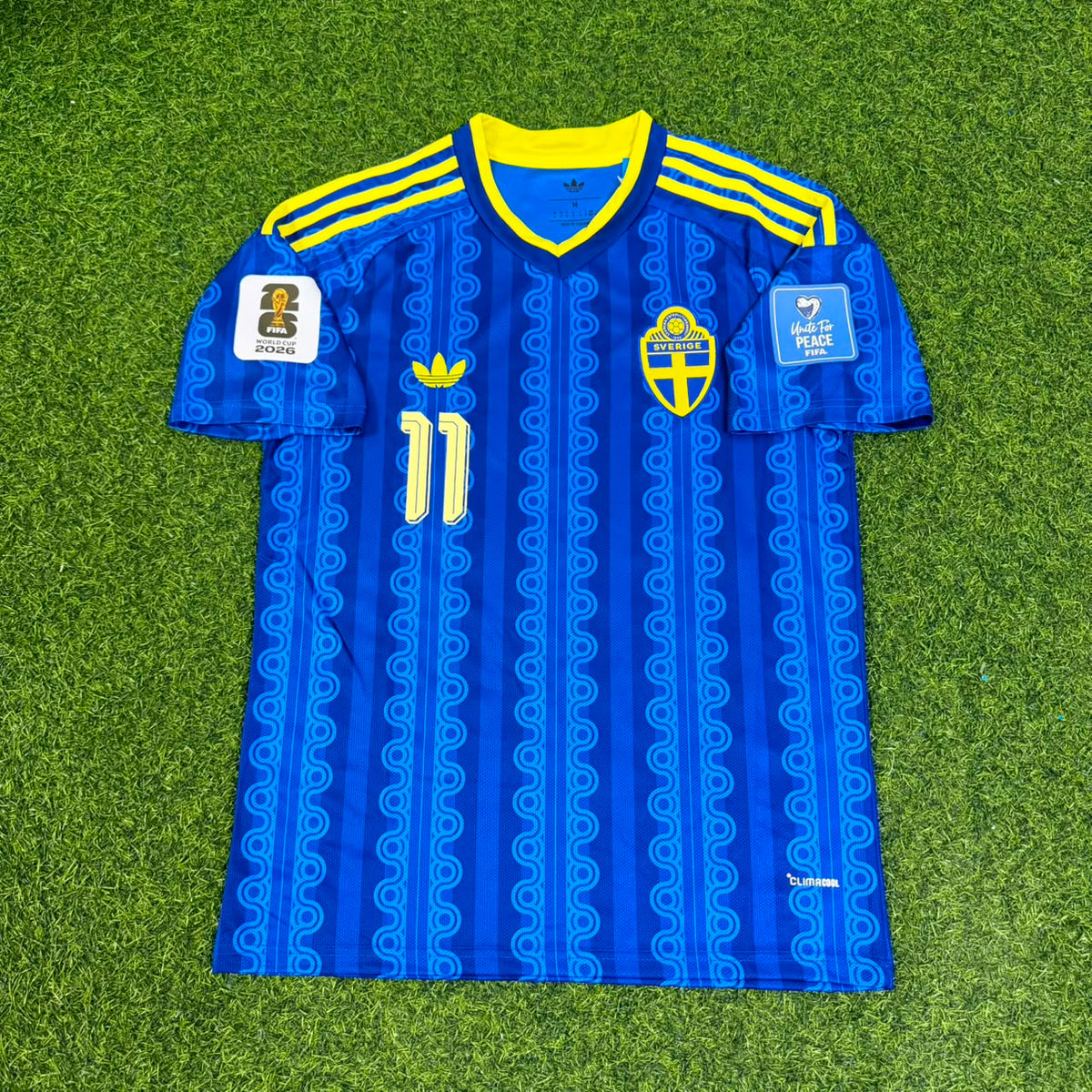 Anthony Elanga #11 Sweden World Cup 2026 Jersey – Front View
