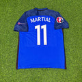 France Euro 2016 Home Retro Football Jersey – Anthony Martial #11 – Back View