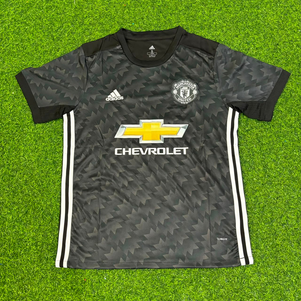 Anthony Martial Manchester United 2017-2018 Black Retro Football Jersey – Front View